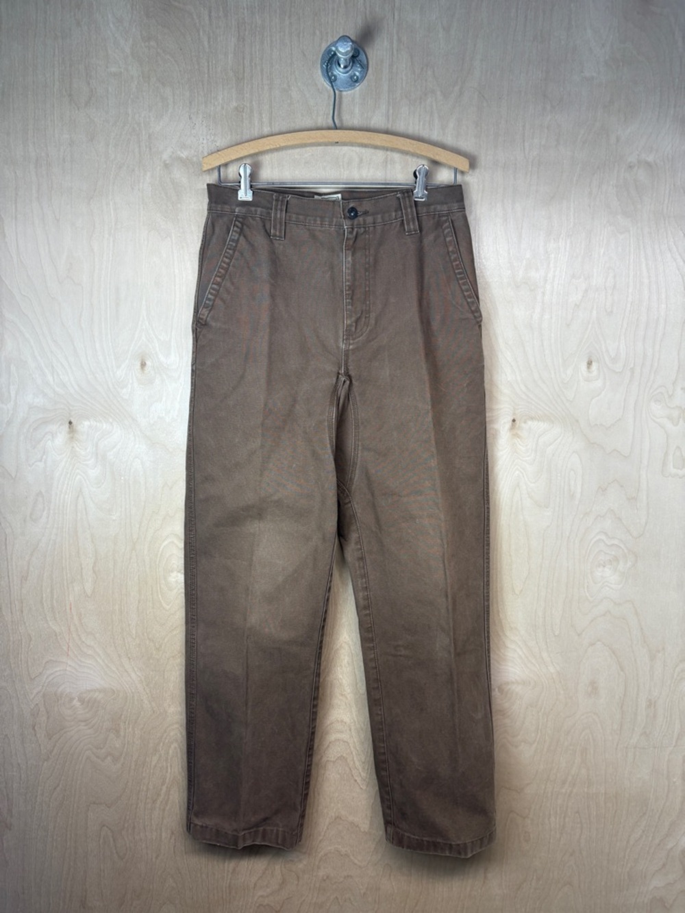 Vintage L.L. Bean Men's Canvas Brown Straight-Leg Chinos